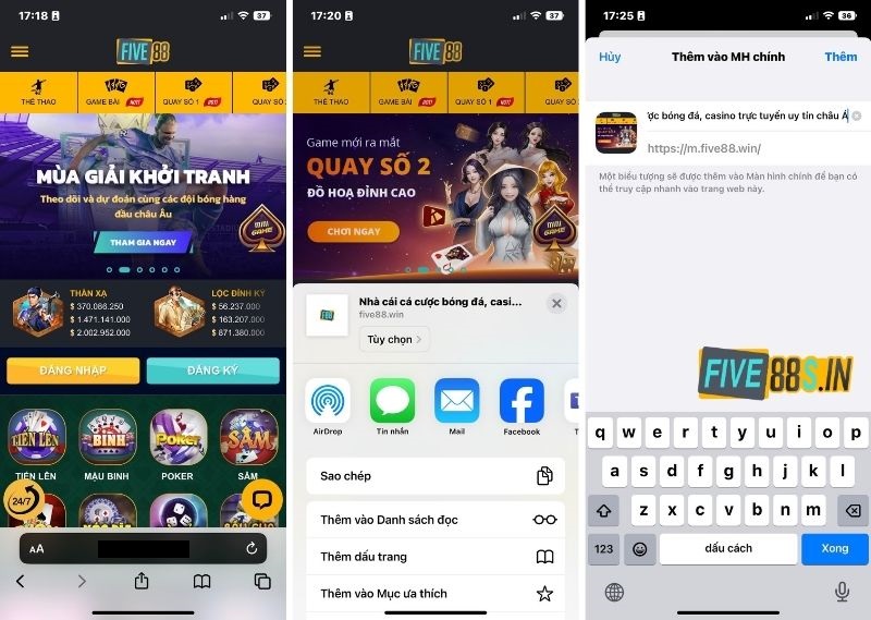 Tải app Five88 trên iOS